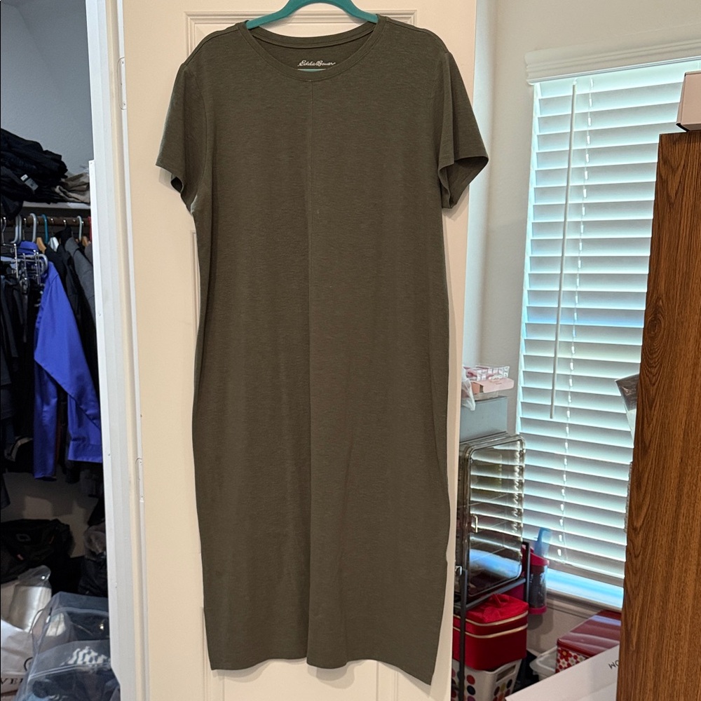 Eddie Bauer Forest Green Casual Dress
